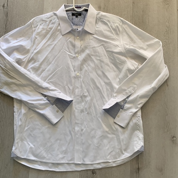 Ted Baker Button Down Collared Long Sleeve dressy Shirt size 7‎ classic career - Picture 12 of 12